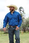 Load image into Gallery viewer, Cinch Mens Long Sleeve Paisley Print Shirt - Royal

