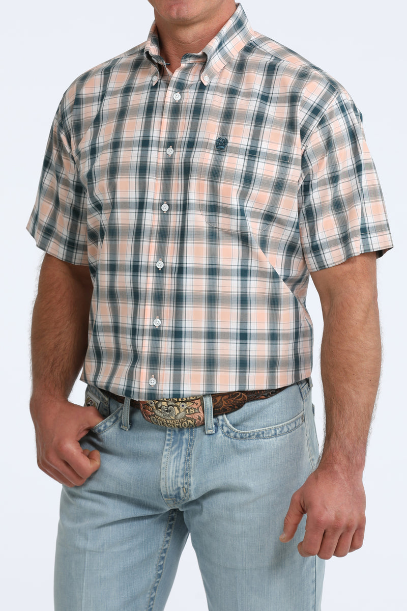 Load image into Gallery viewer, Cinch Mens Short Sleeve Plaid Shirt - Corral
