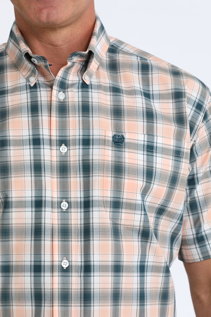 Load image into Gallery viewer, Cinch Mens Short Sleeve Plaid Shirt - Corral
