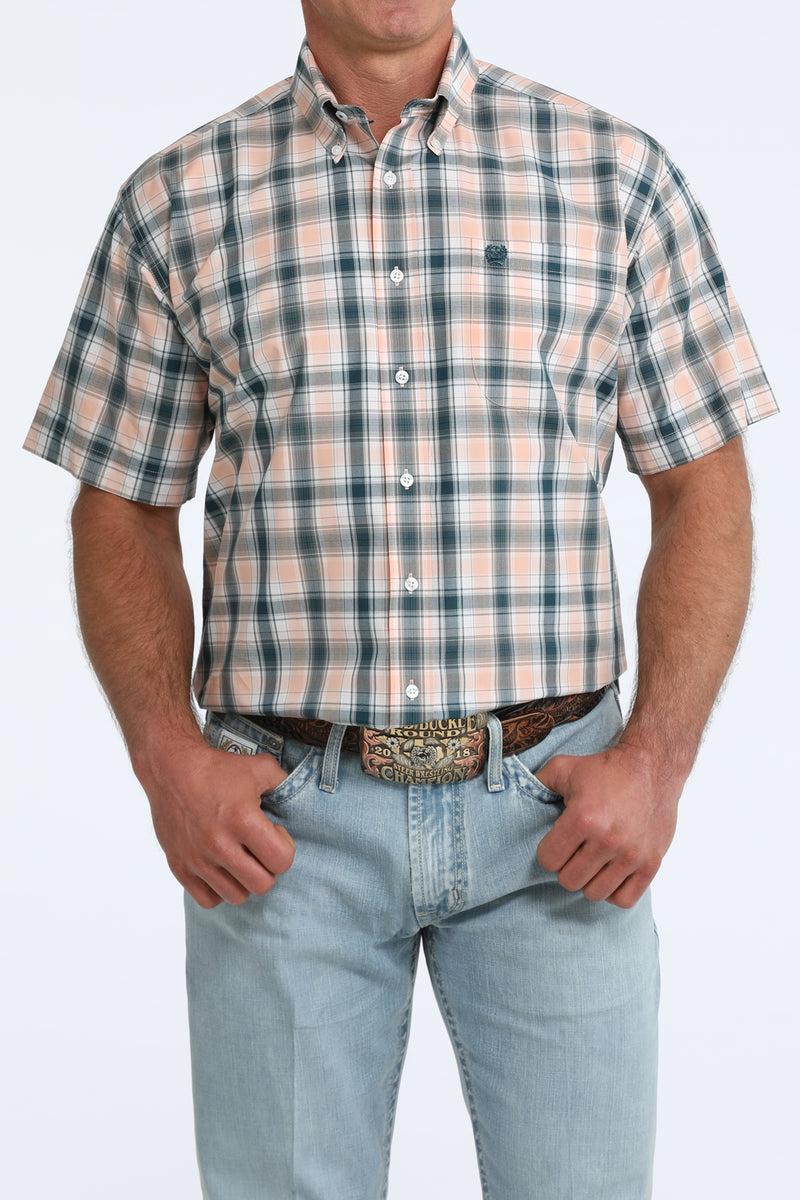 Load image into Gallery viewer, Cinch Mens Short Sleeve Plaid Shirt - Corral
