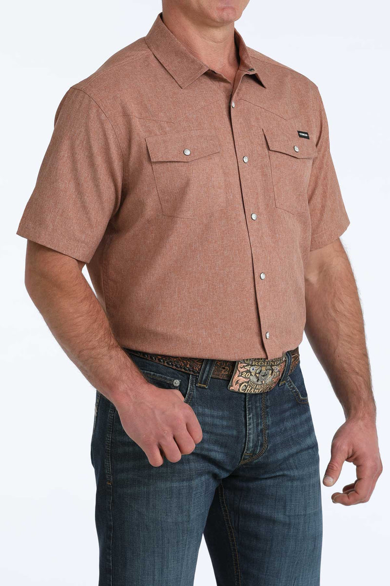 Load image into Gallery viewer, Cinch Mens Short Sleeve Print Camp Shirt - Brown
