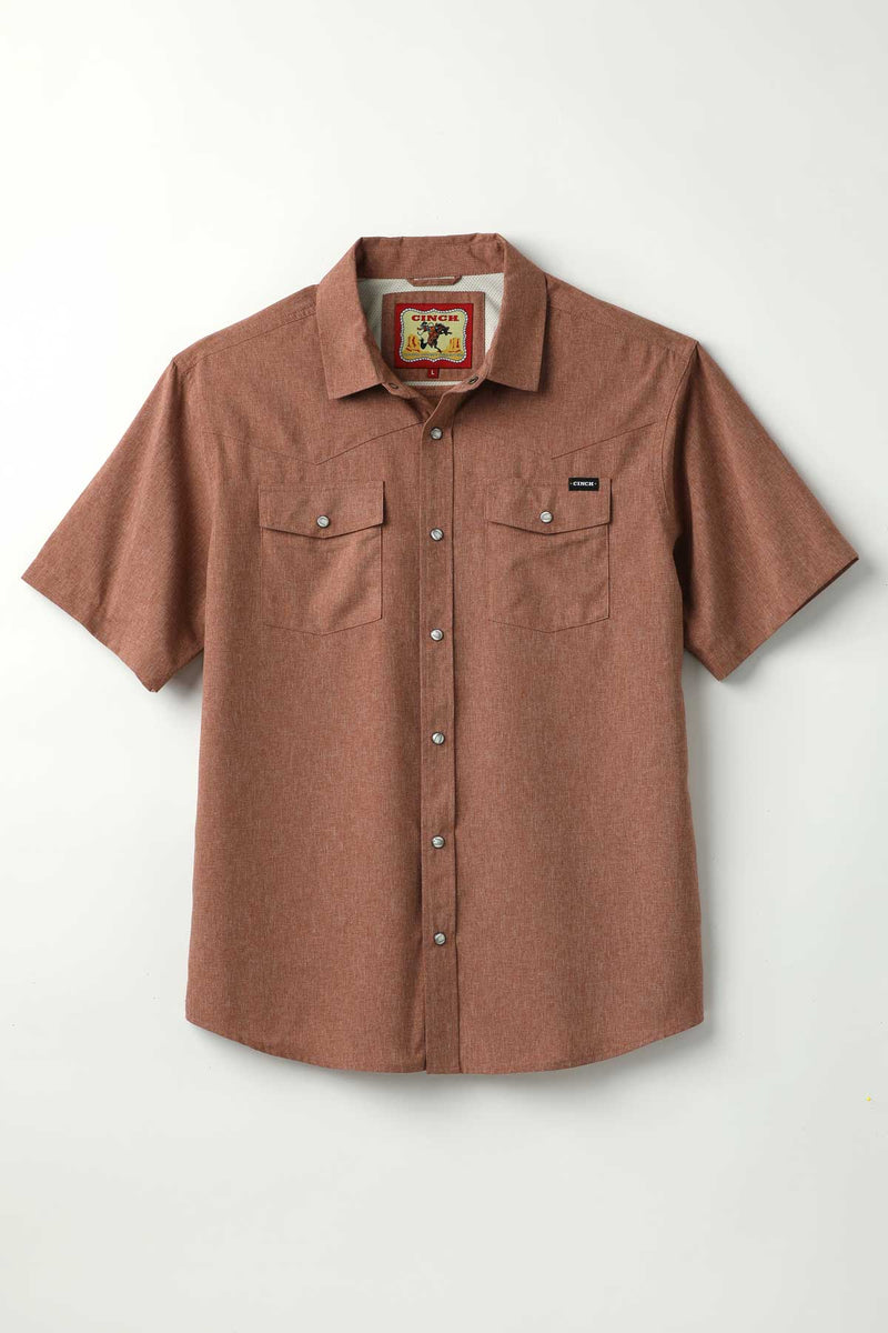 Load image into Gallery viewer, Cinch Mens Short Sleeve Print Camp Shirt - Brown
