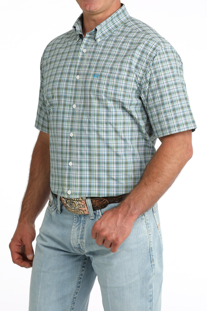 Load image into Gallery viewer, Cinch Mens ARENAFLEX Short Sleeve Plaid Print Shirt - Multi
