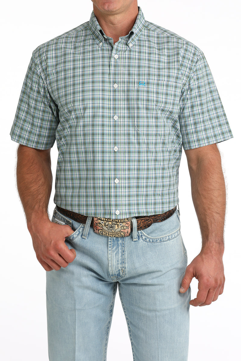 Load image into Gallery viewer, Cinch Mens ARENAFLEX Short Sleeve Plaid Print Shirt - Multi

