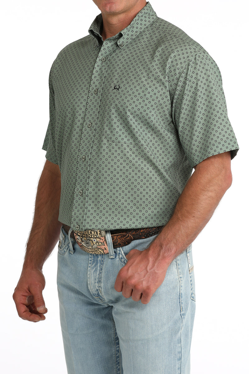 Load image into Gallery viewer, Cinch Mens ARENAFLEX Short Sleeve Print Shirt - Olive
