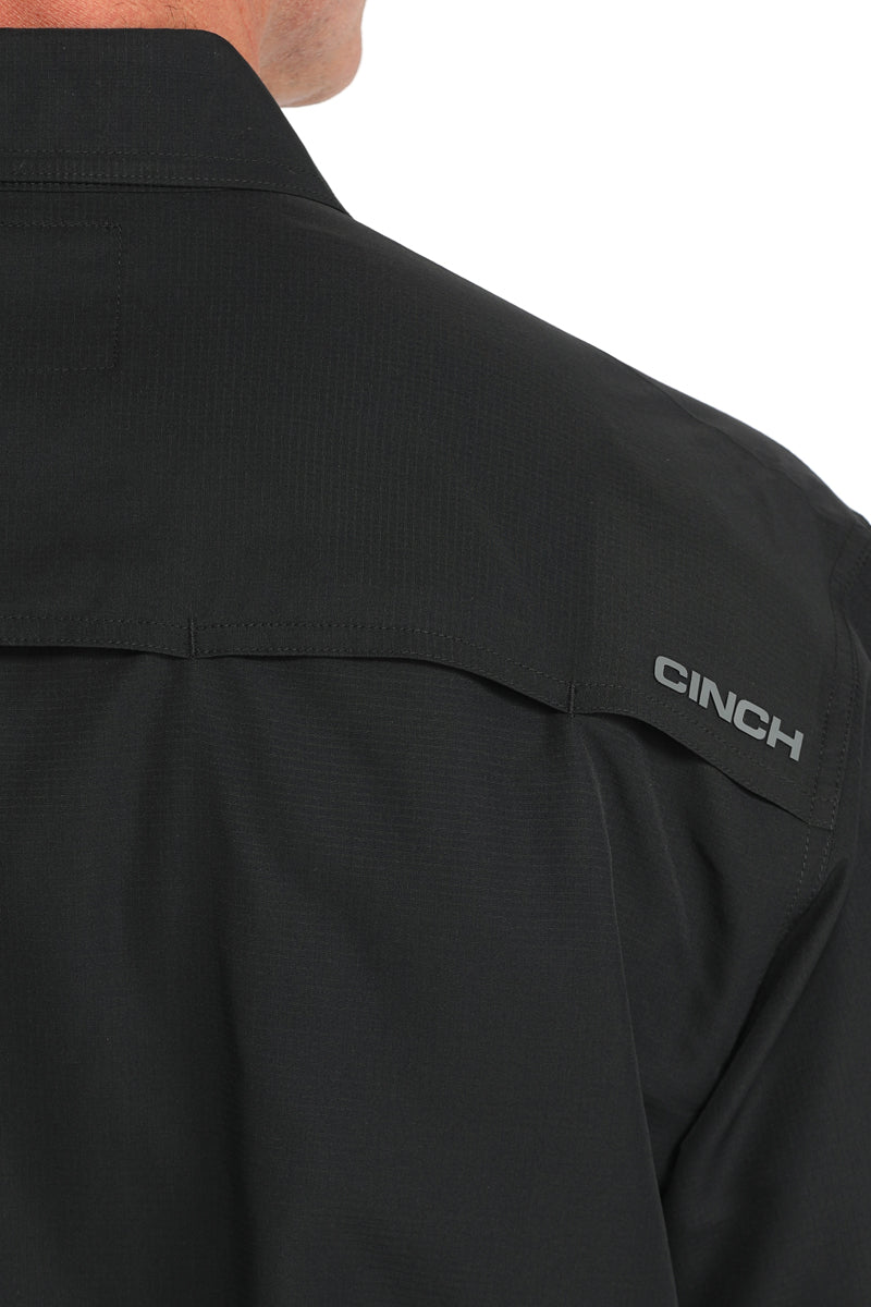 Load image into Gallery viewer, Cinch Mens ARENAFLEX Ripstop Long Sleeve Solid Shirt - Black
