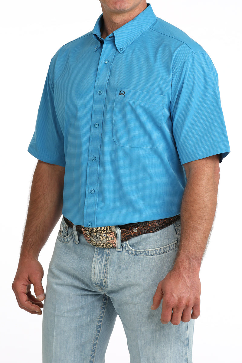 Load image into Gallery viewer, Cinch Mens ARENAFLEX Short Sleeve Solid Shirt - Blue
