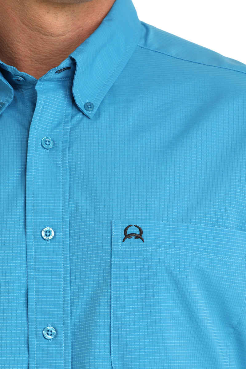Load image into Gallery viewer, Cinch Mens ARENAFLEX Short Sleeve Solid Shirt - Blue
