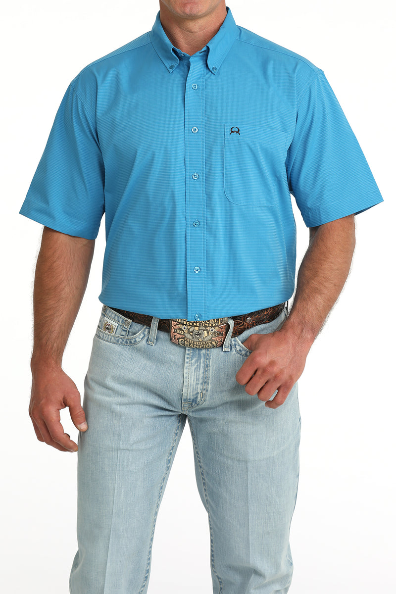 Load image into Gallery viewer, Cinch Mens ARENAFLEX Short Sleeve Solid Shirt - Blue
