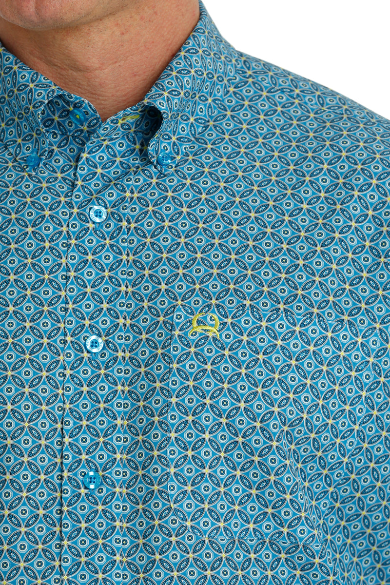 Load image into Gallery viewer, Cinch Mens ARENAFLEX Long Sleeve Print Shirt - Blue
