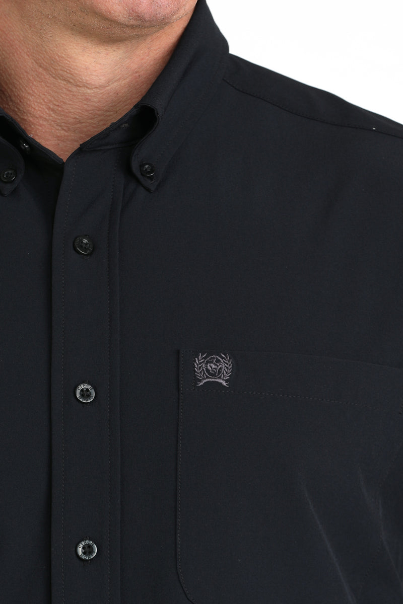 Load image into Gallery viewer, Cinch Mens ARENAFLEX Long Sleeve Solid Shirt - Black
