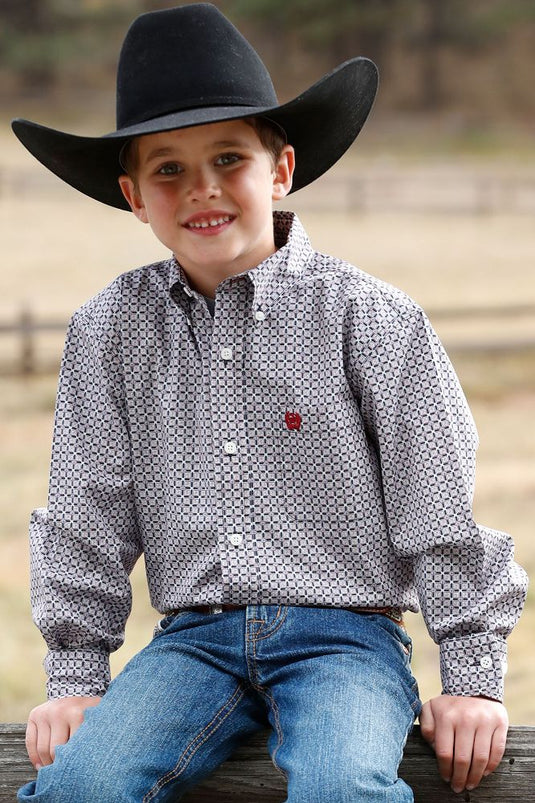 Cinch Boys Long Sleeve Print Shirt – Multi