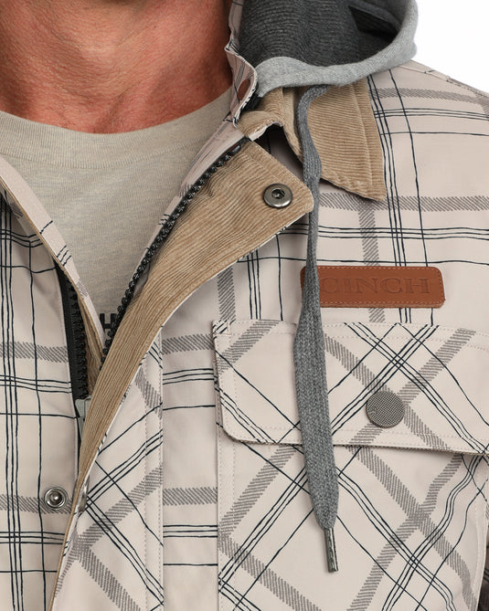 Cinch Men's Canvas Lined Barn Coat - Stone
