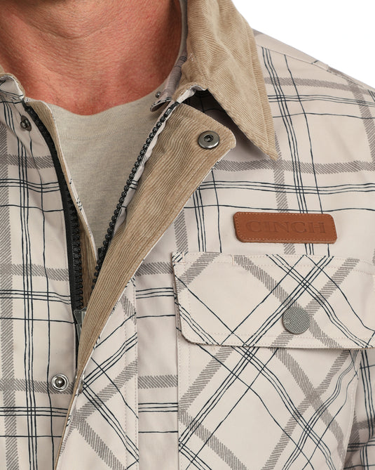 Cinch Men's Canvas Lined Barn Coat - Stone