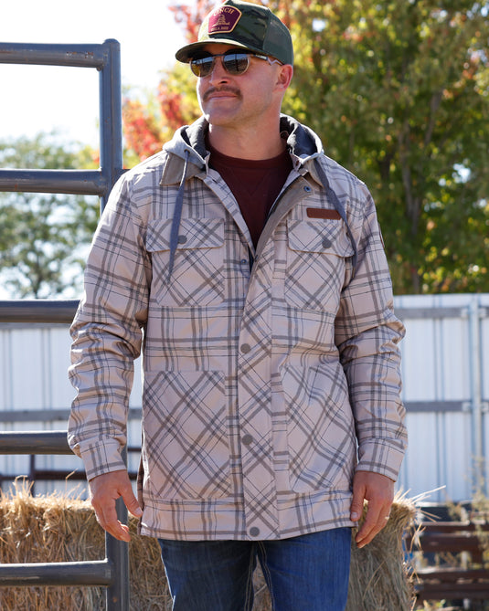 Cinch Men's Canvas Lined Barn Coat - Stone