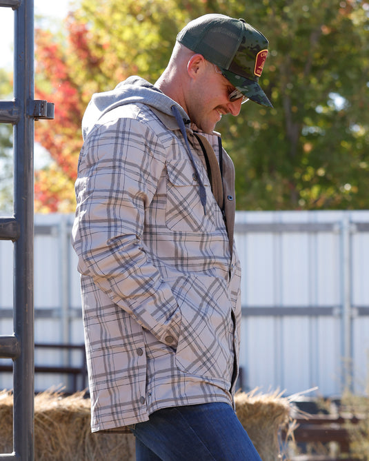 Cinch Men's Canvas Lined Barn Coat - Stone