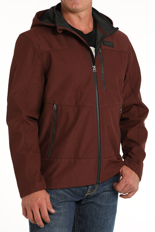 Cinch Men's Hooded Softshell Jacket - Red