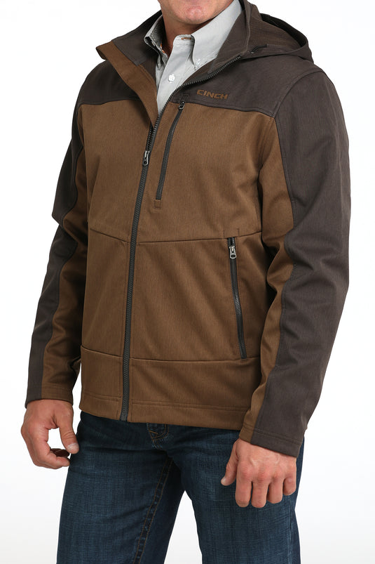Cinch Men's Hooded Bonded Jacket - Brown