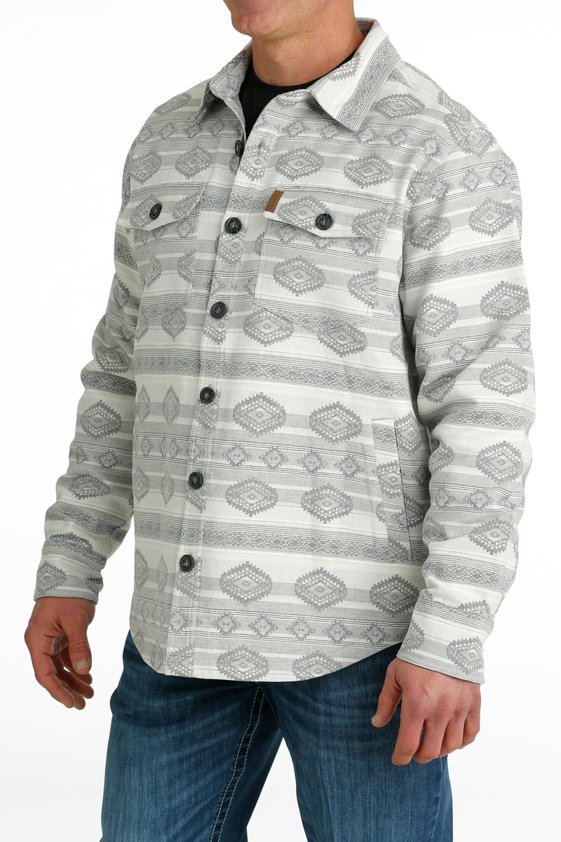 Load image into Gallery viewer, Cinch Mens Jacquard Shirt Jacket - White/Gray
