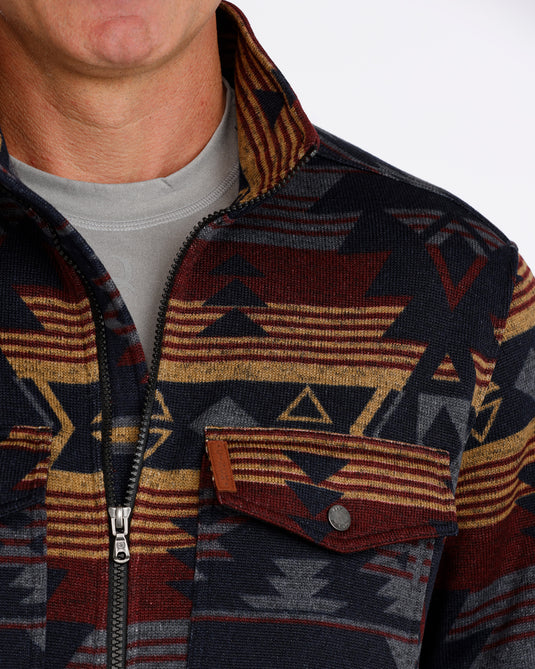 Cinch Men's Sweater Knit Shirt Jacket - Charcoal