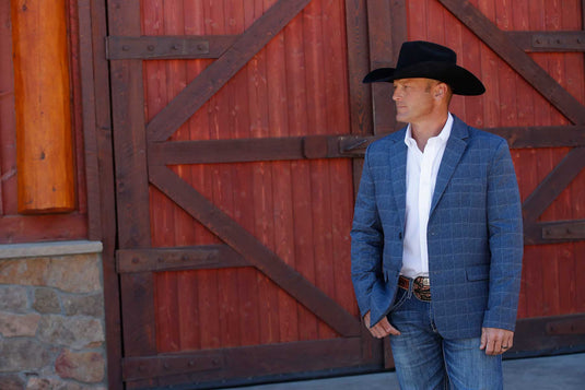 Cinch Mens Polyester Stretch Sport Coat - Navy