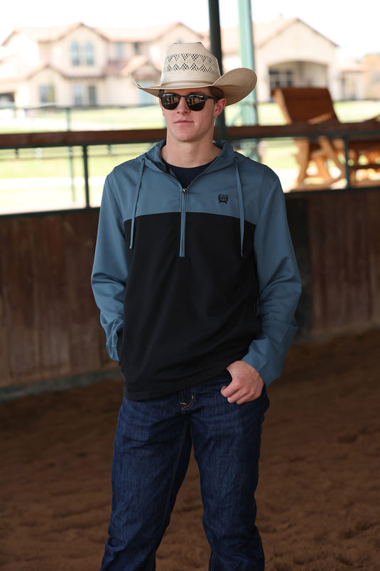 Cinch Men's 1/2 Zip Hooded Pullover - Multi