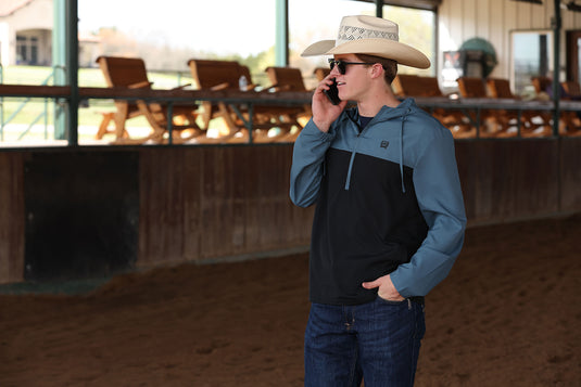 Cinch Men's 1/2 Zip Hooded Pullover - Multi