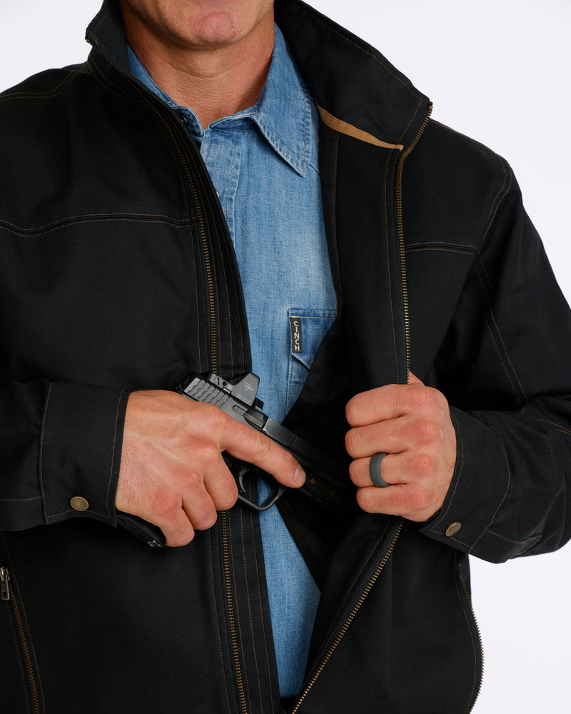 Load image into Gallery viewer, Cinch Men's Concealed Carry Canvas Jacket - Black

