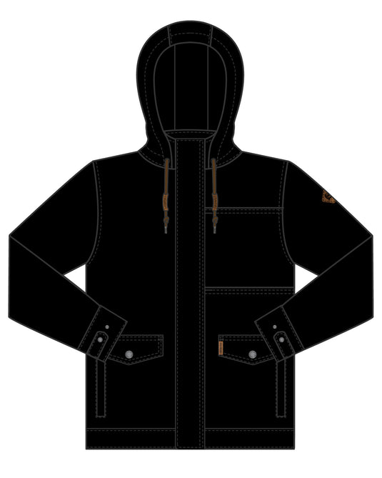 Cinch Mens 3/4 Length Bonded Jacket - Black