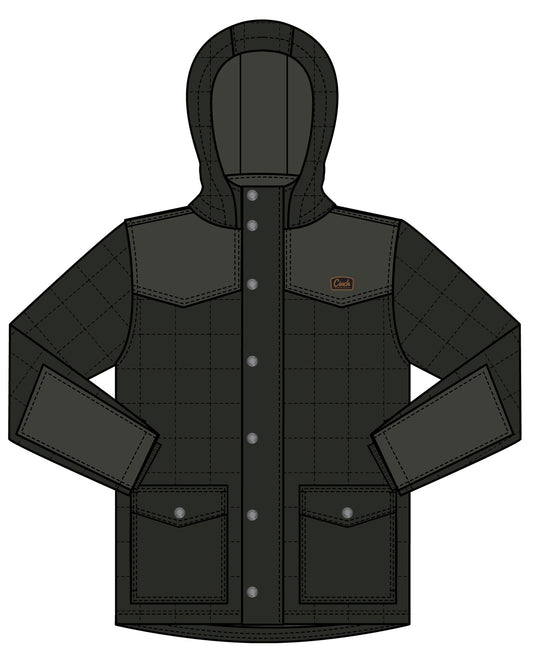Cinch Boy's Quilted Barn Coat - Green