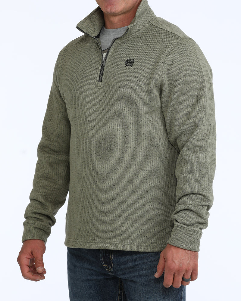 Load image into Gallery viewer, Cinch Mens 1/4 Zip Sweater Knit Pullover - Olive
