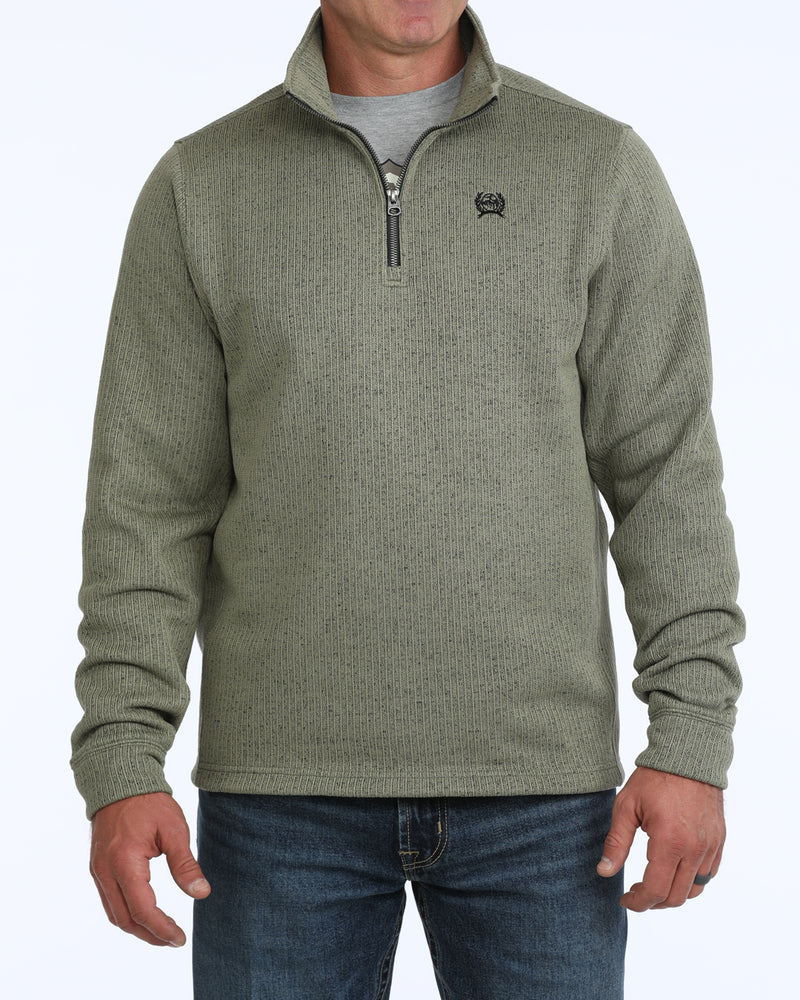 Load image into Gallery viewer, Cinch Mens 1/4 Zip Sweater Knit Pullover - Olive
