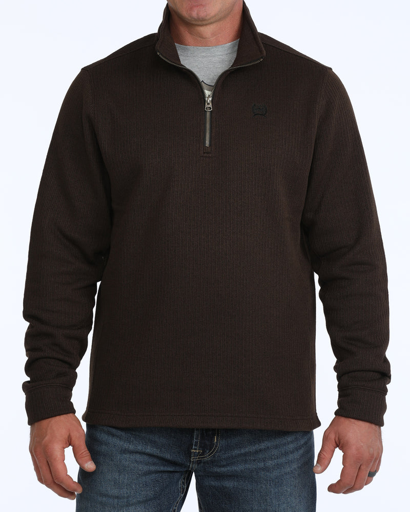 Load image into Gallery viewer, Cinch Mens 1/4 Zip Sweater Knit Pullover - Brown
