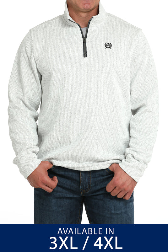 Cinch Mens 1/4 Zip Sweater Knit Pullover - Gray