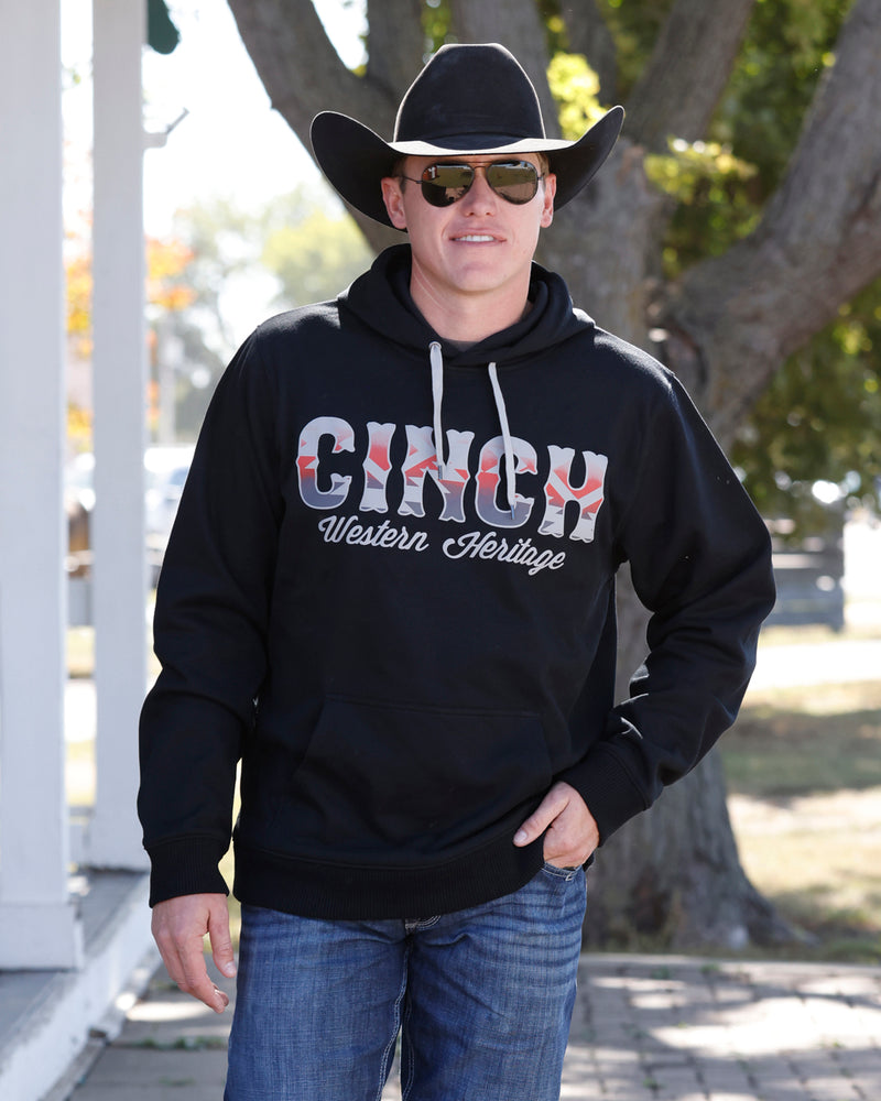 Load image into Gallery viewer, Cinch Mens Pullover Hoodie - Black
