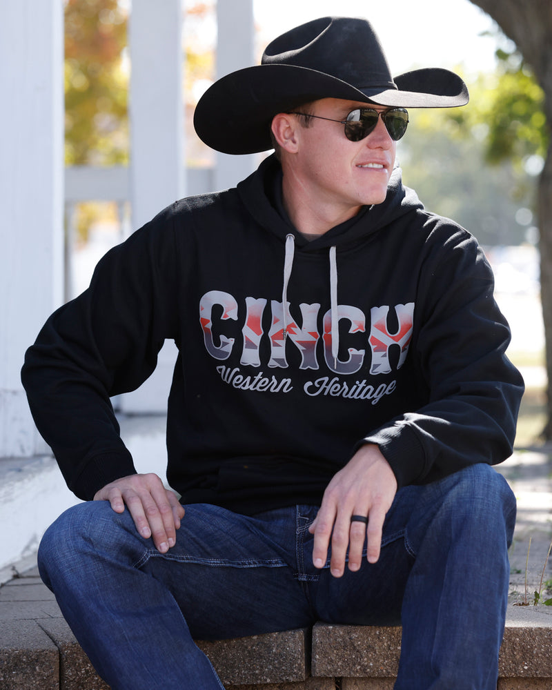 Load image into Gallery viewer, Cinch Mens Pullover Hoodie - Black
