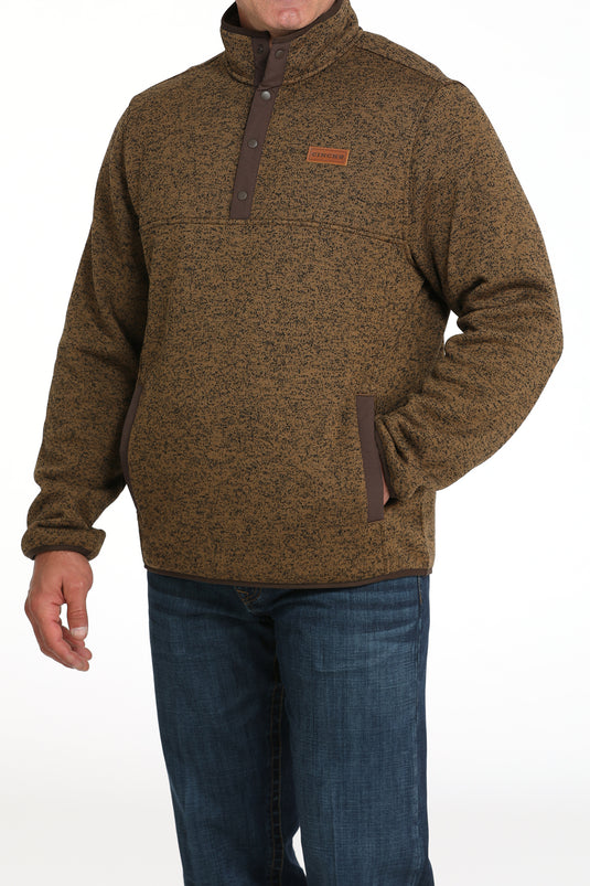 Cinch Mens Sweater Knit Pullover - Khaki