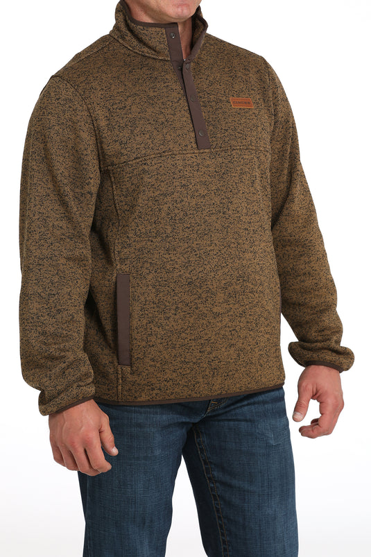 Cinch Mens Sweater Knit Pullover - Khaki