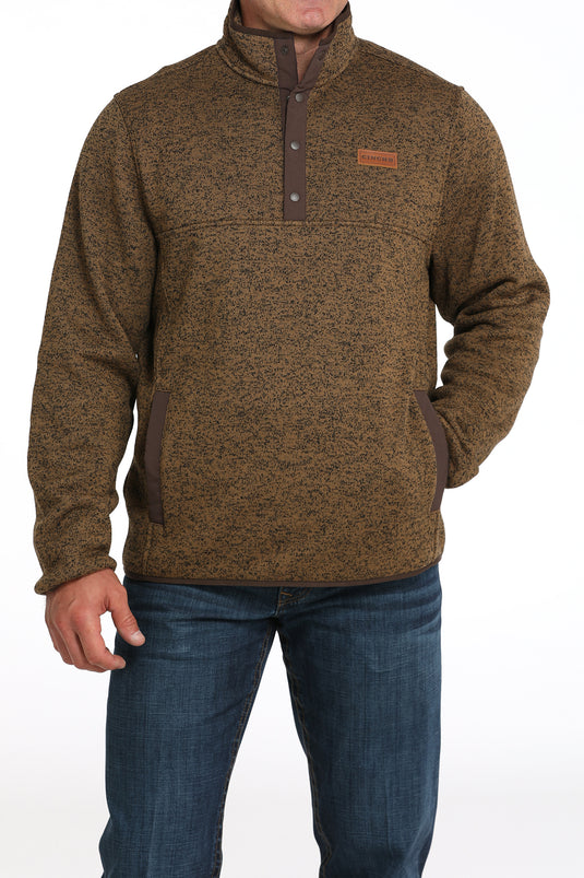Cinch Mens Sweater Knit Pullover - Khaki