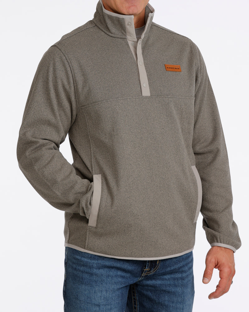 Load image into Gallery viewer, Cinch Mens 1/4 Snap Sweater Knit Pullover - Gray
