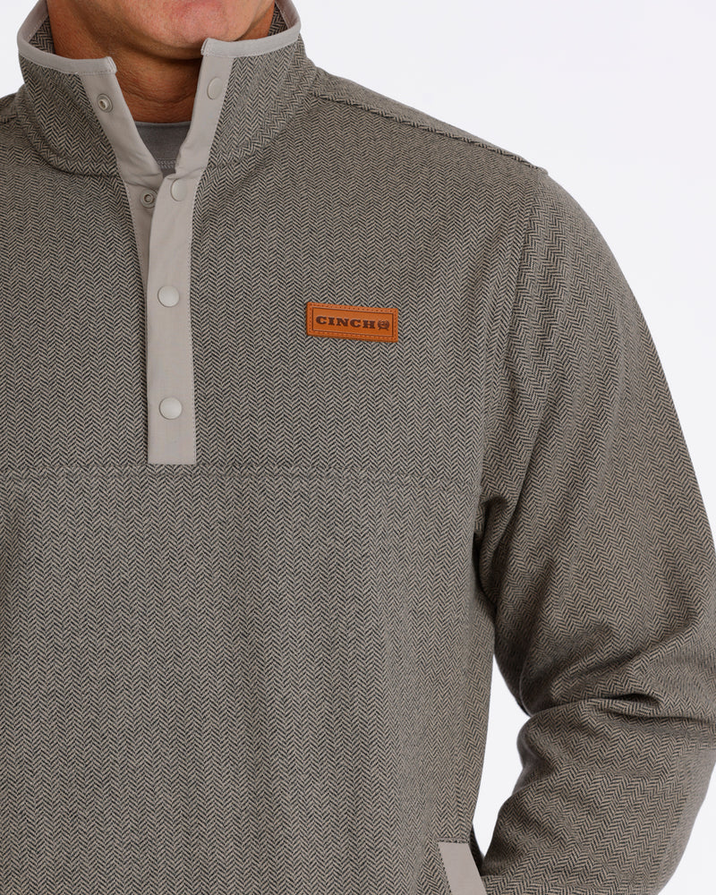 Load image into Gallery viewer, Cinch Mens 1/4 Snap Sweater Knit Pullover - Gray
