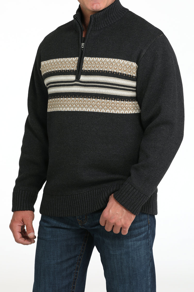 Load image into Gallery viewer, Cinch Mens 1/4 Zip Sweater Pullover - Charcoal
