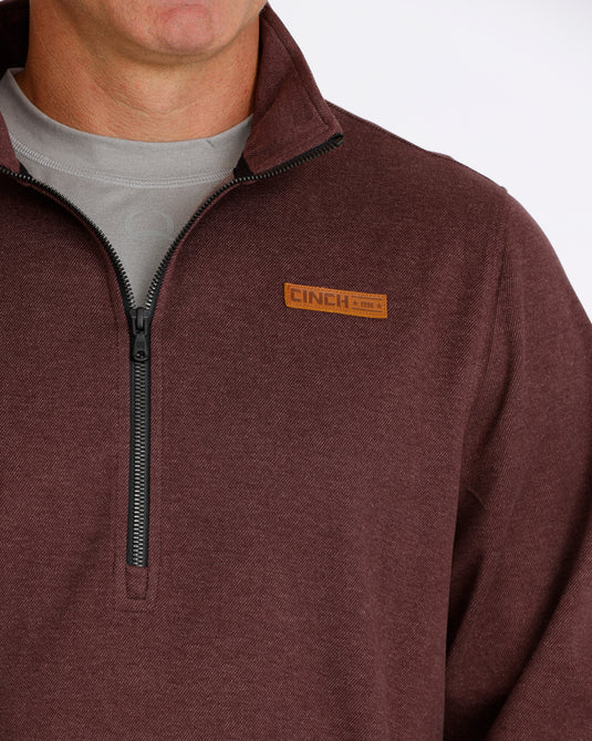 Cinch Mens 1/2 Zip Twill Pullover - Purple