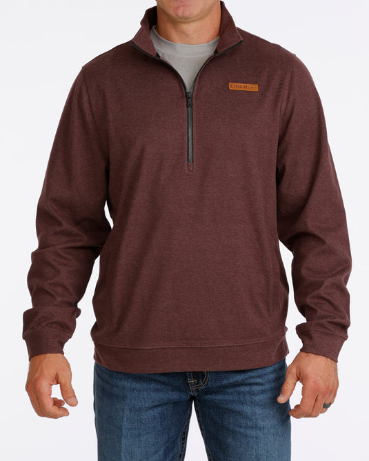 Cinch Mens 1/2 Zip Twill Pullover - Purple