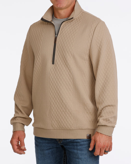 Cinch Mens 1/2 Zip Pullover - Stone