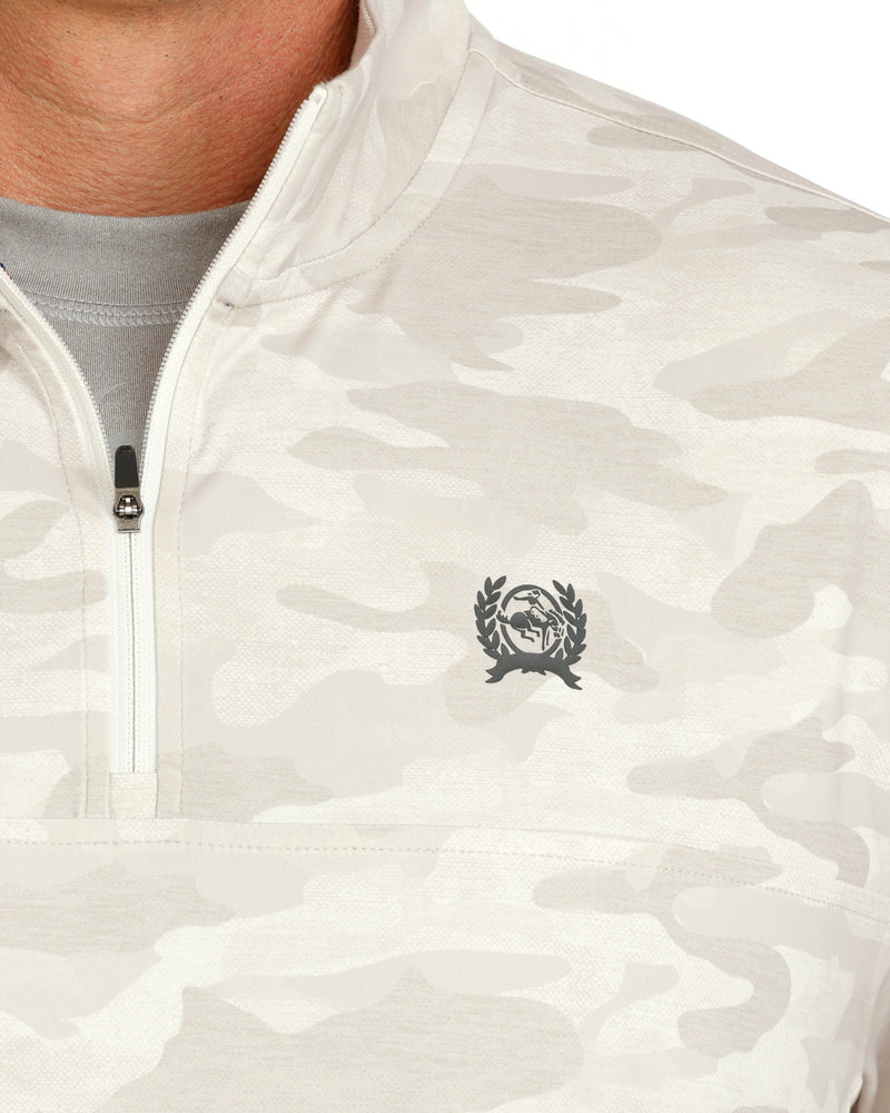 Load image into Gallery viewer, Cinch Mens 1/4 Zip Camo Print Pullover - Gray
