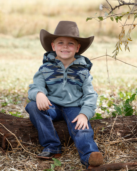 Cinch Boy's Hooded Pullover - Blue