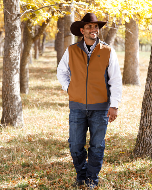 Cinch Men's Windproof Vest - Brown