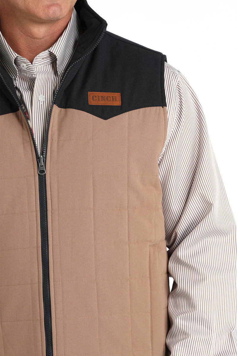 Load image into Gallery viewer, Cinch Men's Reversible Color Blocked Polyfill Quilted Vest - Khaki
