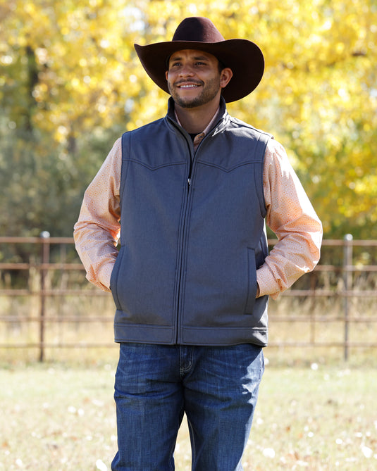 Cinch Men's Concealed Carry Bonded Vest - Charcoal